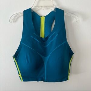 Brooks High Impact Running Sports Bra Teal Blue